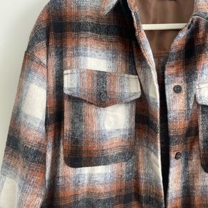 Plaid longline Shacket
